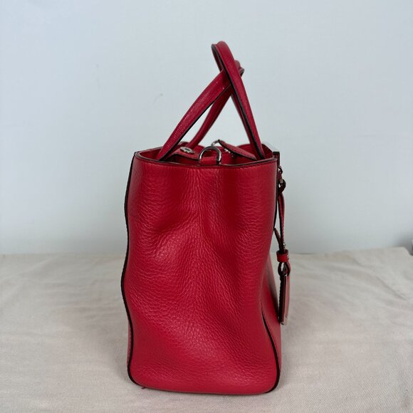 Fendi Red Petit 2Jours Leather Satchel - Picture 7 of 16